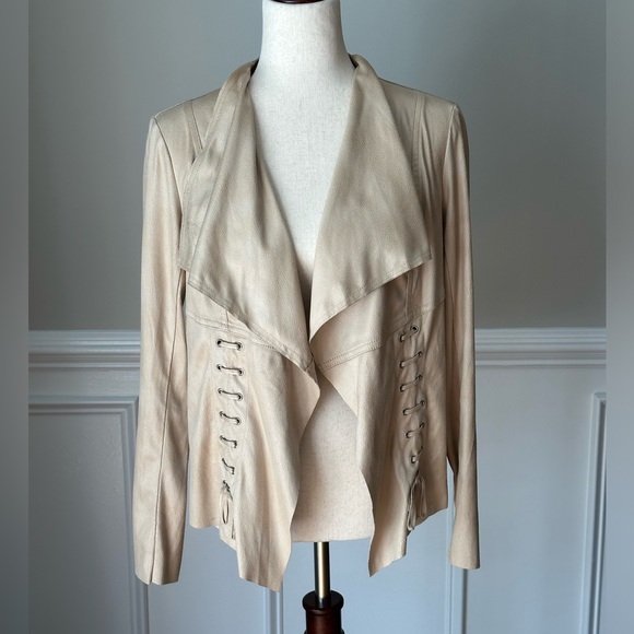 Insight Jackets & Blazers - Insight New York Faux Suede Lace Up Drape Front Jacket size 6